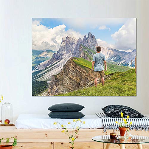 IDEA4WALL Customized Small Wall Mural with Your Travel Photos, Removable Self-Adhesive Wallpaper for Living Room Bedroom - 24x32 inches - color: Custom-travel, size: 24"x32"