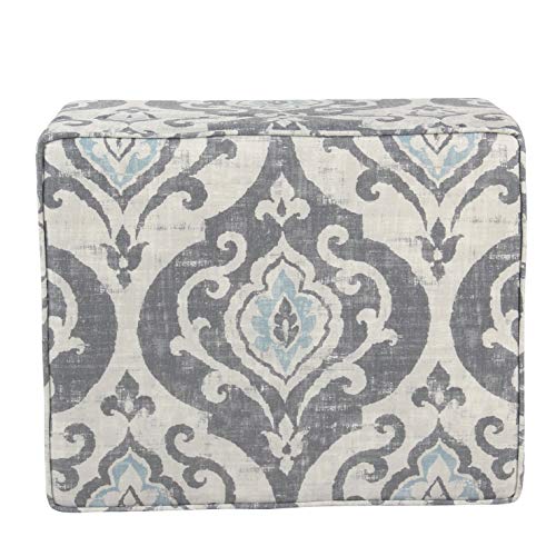 HomePop 22" Modern Rectangular Storage Ottoman - Suri Blue - color: Blue Slate
