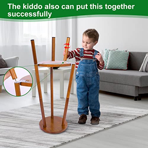Eocogup Plant Stand Indoor Tall,2 Tier Convertible Wooden Flower Stand,Planter Stand,Multi-purpose Plant Shelf Indoor for Living Room Balcony Garden Patio Office,Walnut | Multi-purpose planter stand for living room, balcony, patio & office, solid flower s
