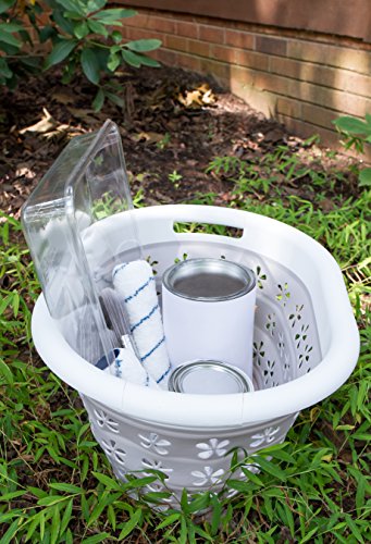 Camco Collapsible Laundry Basket | Features Simple Pop-Open & Collapse-Down Design | Waterproof for Easy Clean-Up | Measures 14.5” x 19.75” x 2.5”/10” Collapsed/Expanded, Taupe & White (51951) - size: 10 inches tall expanded (Pack of 2)