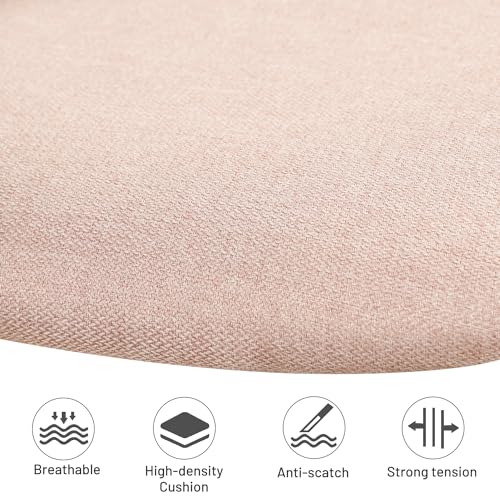 FurnitureR Pink Kids Desk Chair, Swivel Adjustable Study Chair with Fabric Cushion and Rolling Wheels, Armless Lightweight Task Chair for Cozy Study Rooms & Gifting - color: Pink