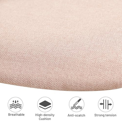 FurnitureR Pink Kids Desk Chair, Swivel Adjustable Study Chair with Fabric Cushion and Rolling Wheels, Armless Lightweight Task Chair for Cozy Study Rooms & Gifting - color: Pink