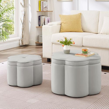 24" Small Modern Nesting Tables with Large Weight Capacity, Modern Nesting Side Tables with Space-Saving Design, Small Coffee Table with Side Storage Shelf for Living Room, Gray - color: Grey
