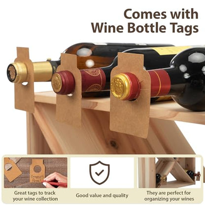 Stackable Wine Rack 48 Bottle Liquor Display Storage Cube Free Standing Floor Wine Cabinet for Cellar & Kitchen - size: 48 Bottles