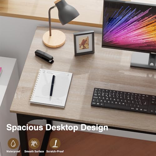 FDW 39 inches Computer Desk, Modern Simple Style Desk for Home Office, Study Student Writing Desk,Nature - color: Nature, size: 40 Inches