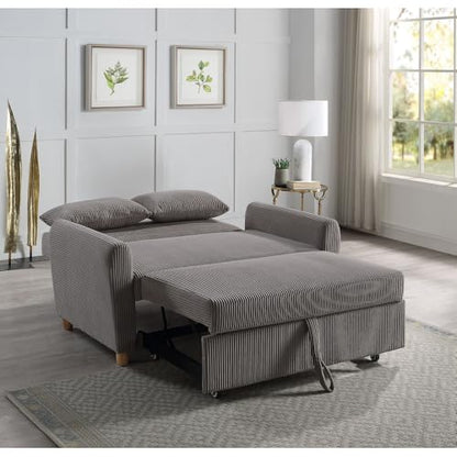 Convertible Sleeper Loveseat with Pull Out Mattress for Small Spaces and Guest Room Use