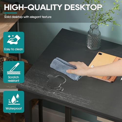 BestOffice Computer Desk,Home Office Desk, Modern Simple Style for Home Office Study Writing (Black, 39 Inch) - color: Black, size: 39 Inch