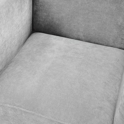 Penau Barrel Accent Chair, Chenille Upholstered Grey Seat | Soft Chenille Upholstery, Foam With Spring Pockets, Compact Living Room Seating, Bedroom Lounge Use