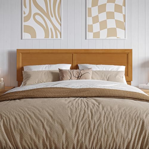 AFI, Sophia Adjustable Modern Full Wood Headboard, Light Toffee - color: Light Toffee, size: Full
