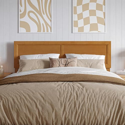 AFI, Sophia Adjustable Modern Full Wood Headboard, Light Toffee - color: Light Toffee, size: Full