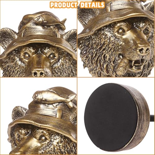 Handcrafted Resin Sculpture (Bear)- Modern Home Decor Accent, Trending Living Room & Office Decor, Elegant Tabletop & Shelf Decor for Desk, Bookshelf, Nightstand - Unique Gift Idea - style: Bear