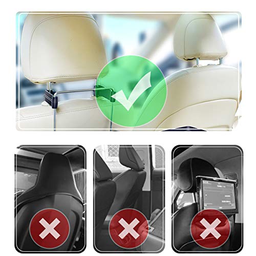 2 in 1 Car Steering Wheel Tray / Back Seat Headrest Tray for Eating Food Drink and Writing Laptop Work, XERGUR Black Car Desk
