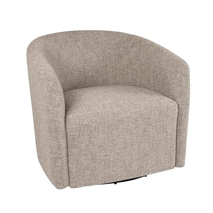 HomePop 360° Swivel Barrel Accent Chair - Midtone Gray Fabric - color: Midtone Gray
