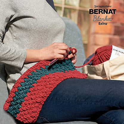 Bernat Blanket Extra Thick Clay Yarn - 1 Pack of 21.12oz/598.74g - 100% Polyester - #7 Jumbo - 72 Yards - Chunky Yarn for Hand Knitting, Crocheting, Crafts & Amigurumi - color: Clay, size: 1 Pack, style: Extra Thick