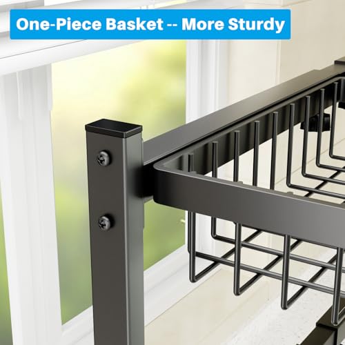 SNSLXH 4 Baskets 2-Tier Over The Sink Dish Drying Rack, 26.57"-35" | Large Dish Drying Rack for Kitchen, Extensible and Adjustable, Saving Kitchen Space - size: Large 2 tiers 4 baskets