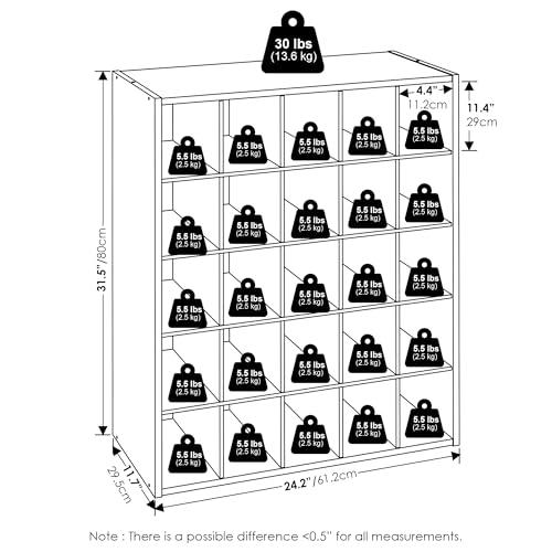 25-Cube Shoe Organizer, Stackable Shoe Rack, Shoe Organizer, 11.7 x 24.2 x 31.5, for Office, Closet Entryway, Garage, White - color: White, size: 25 Cube