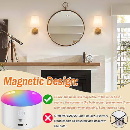 Wall Sconce Battery Operated Wall Light Fixure with Remote Control, Dimmable Battery Operated Wall Sconces Set Of Two, Indoor Wireless Wall Mounted Lamp with Rechargable Bulb For Bedroom Living Room ( - color: Bronze-SetOfTwo