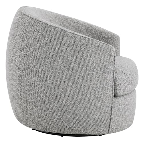 CHITA Barrel Swivel Accent Chair, Wood Frame, Fully Assembled, Light Grey | Modern Armchair with FSC Certified Wood Frame, Living Room Chair for bedroom & office, 31.5"Dx32.3"Wx28.7"H, 350 Lbs Capacity - color: Light Grey - Fabric