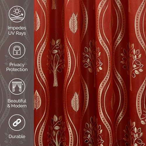 Elegant Comfort Luxurious Beautiful Curtain Panel Set with Attached Valance and Backing 54" X 84 inch (Set of 2), Burgundy (Pack of 12) - color: Burgundy, size: 54"W x 84"L (Pack of 24)