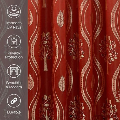 Elegant Comfort Luxurious Beautiful Curtain Panel Set with Attached Valance and Backing 54" X 84 inch (Set of 2), Burgundy (Pack of 12) - color: Burgundy, size: 54"W x 84"L (Pack of 24)