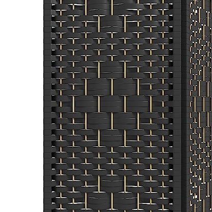 HOMCOM 6 Panel Room Divider, Folding Privacy Screen, 5.6', Black | Room Separator, Wave Fiber Freestanding Partition Wall Divider - color: Black, size: 6 Panel