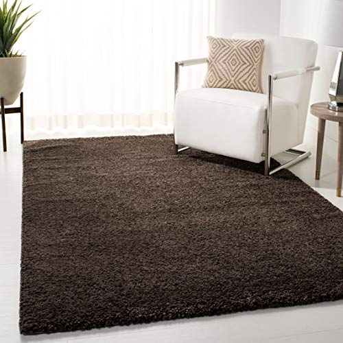 SAFAVIEH August Shag Collection Accent Rug - 2'3" x 4', Brown, Solid Design, Non-Shedding & Easy Care, 1.2-inch Thick Ideal for High Traffic Areas in Entryway, Living Room, Bedroom (AUG900T) - color: Brown, size: 2'3" x 4' (Rectangular)