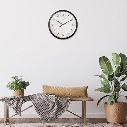 10" Silent Modern Farmhouse Wall Clock, Oil Rubbed Bronze | Battery Operated, Regular Arabic Numeral, Accurate & Easy to Read for Living Room, Bedroom, Kitchen & Home Office - color: Oil Rubbed Bronze, size: 10 inch
