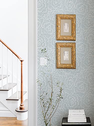 NuWallpaper by WallPops NUS4048 Saraya Peel & Stick Wallpaper, Blue - color: Blue