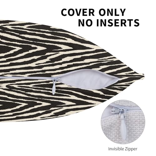 Zebra Throw Pillow Covers Black and White Zebra Seamless Pattern Lumbar Pillow Cover 12x20 Inch Set of 2 Zebra Skin Pattern Texture Pillowcase Rectangle Cushion Cases for Bed Sofa - color: Black White, size: 20" x 12" (Pack of 2)