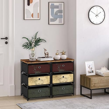 VASICAR Nightstand with 3 Drawers, Clothes Storage Organizer, Small Fabric Dresser for Bedroom, Closet, Entryway, Hallway, Nursery, Dorm - size: 12.6"D x 16.5"W x 25.2"H (3 Drawers)