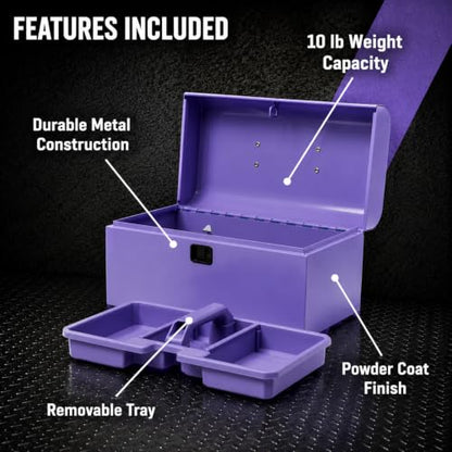 K.balt Retro Portable Mini Toolbox Lavender Steel Tool Box - color: Lavender, size: Retro