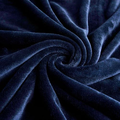 TASTHROW Navy Throw Blanket 50x60 Inches | Soft Plush Cozy Fleece Flannel Throw Blanket, Lightweight Warm Throws for Bed, Couch, Bedroom and Living Room, All Seasons - color: Navy, size: 50"x60"
