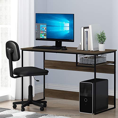 FURINNO Moretti Lifestyle Study Desk, 45 Inches, Columbia Walnut - color: Columbia Walnut, size: 45 inches
