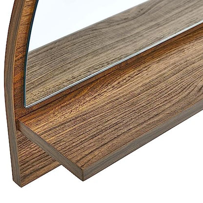 Modway EEI-6350-WAL Moonbeam Arched Mirror, Walnut - color: Walnut