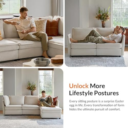 HULALA HOME Backrest Cushion for Sectional Sofa Couch, Beige - color: Beige, size: Backrest Cushion