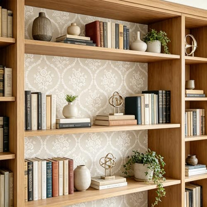 TACHIO Floral Peel and Stick Wallpaper French Country Contact Paper 17.5" x 118" Waterproof Self Adhesive Wall Paper for Bedroom Living Room & Accent Walls Vinyl Removable Renter Friendly - size: 17.5" x 118"