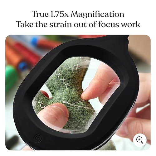 Brightech LightView Pro Magnifying LED Desk Lamp with Flexibility & Durability, 3 in 1 LED Glass Magnifier, Work Light for Hobbies & Reading - Black - color: Black