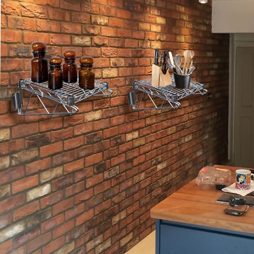 Heavy Duty Chrome Wire Storage Wall Shelf (14" x 60") - size: 14" x 60"