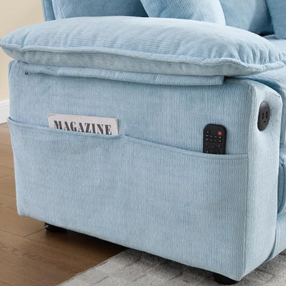 3-in-1 Convertible Sofa Bed | Foldable Loveseat Couch Floor Futon Sofa Sleeper Mattress Lounge Space‑Saving, Blue - color: Blue