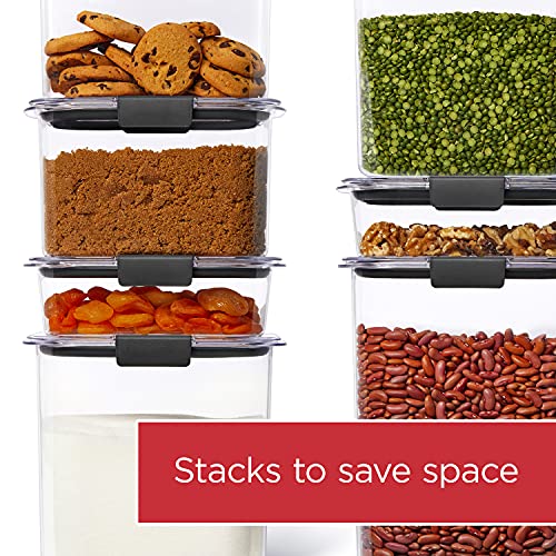 Rubbermaid Brilliance Pantry Food Storage Container Set, BPA-Free, Airtight & Leak-Proof, Clear, 8-Piece, Dishwasher Safe - size: Assorted Sizes (8-Piece, Small)