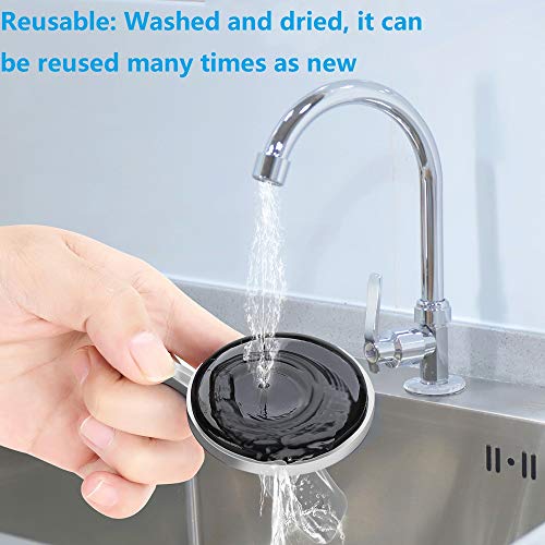 TESOT Suction Cup Shower Caddy, Shower Shelf Soap Dish with Hooks for Razor, Sponge, Rust Proof 304 Stainless Steel, Black - color: Black
