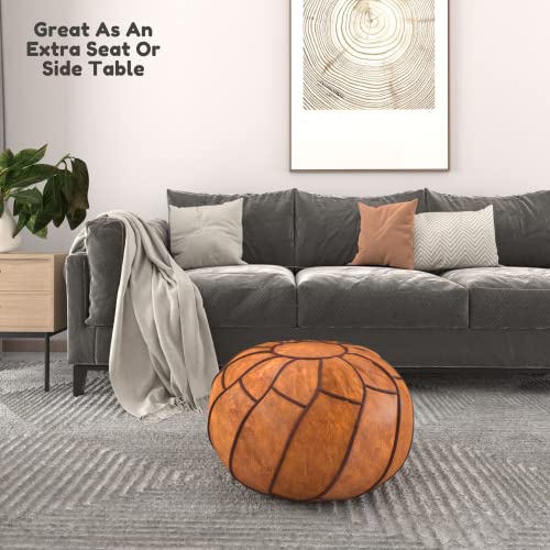 Moderner Pouf Ottoman Pumpkin Color - color: Pumpkin