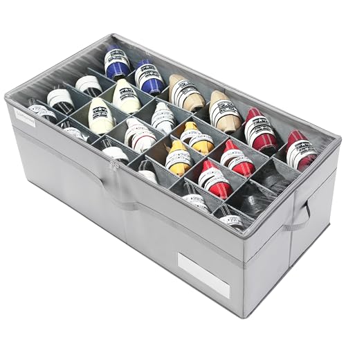 LUVHOMEE Shoe Organizer for Closet, Fits 24 Pairs, Large Shoe Box Storage Containers, Clear Foldable Shoe Storage Bins w/Bottom Support, Space Saving Closet Shoes Holder w/Reinforced Handles, Gray - color: Grey, size: 31"L x 16½"W x 13"H