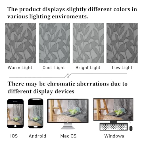 Leia Charcoal Grey Sheer Kitchen Curtains 30 Inch Length 2 Pcs, Leaf Textured Voile Classic Jacquard Tiers, Dual Rod Pocket Window Treatments for Bedroom Living Room, Each Panel 28" W x 30" L - color: Charcoal Grey, size: 28"W x 30"L (Pack of 2)