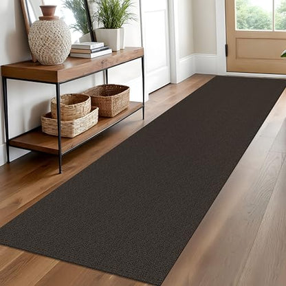 Washable Runner Rug, Non Slip Hallway Rug, 2x10 Ft, Taupe/Coffee | Washable Braided Runner Carpet, Non Slip Rubber Dot Backed, For Hallway, Kitchen, Entryway, Bedroom, Laundry Room, Foyer - color: Taupe/Coffee, size: 2' x 10' (Rectangular)