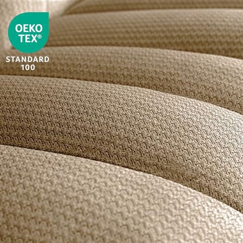 MCombo 82 in 3 Seater Reclining Sofa with Heat and Massage PR647 (Beige) | 155° Zero Gravity, Reclining Middle Seat, Dual Charging Ports, Cup Holders, FSC & OEKO Certified - color: Beige, size: 3 Seater Recliner with Zero Gravity