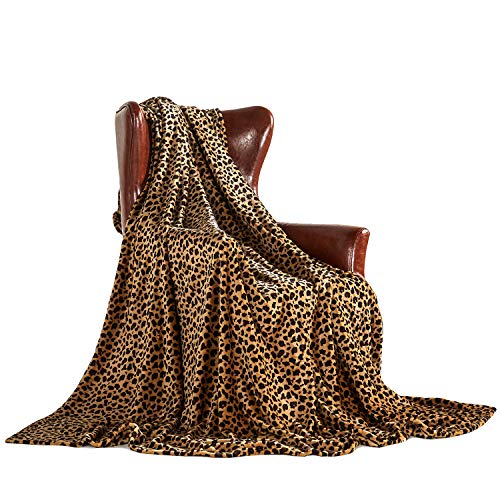 MERRYLIFE Leopard Throw Blanket Decorative Fleece Throw | Ultra-Plush Colorful Oversized | Couch Blanket Travel Lap | Queen Size(90" 90",Cheetah) - color: Cheetah, size: 90"90"