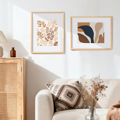 upsimples 16x20 Picture Frame Solid Wooden, Nursery Wall Frames Set of 3 | 100% Natural Solid Wood, Fit 11x14 with Mat and 16 x 20 Posters, For Kids Room, Gallery Wall Décor - size: 16X20