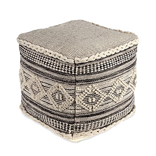· REDEARTH · Pouf Ottoman with Filler Cube Bean Bag Pouffe - Diamond Virgule - color: Diamond Virgule With Filler