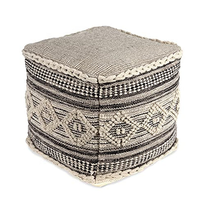 · REDEARTH · Pouf Ottoman with Filler Cube Bean Bag Pouffe - Diamond Virgule - color: Diamond Virgule With Filler